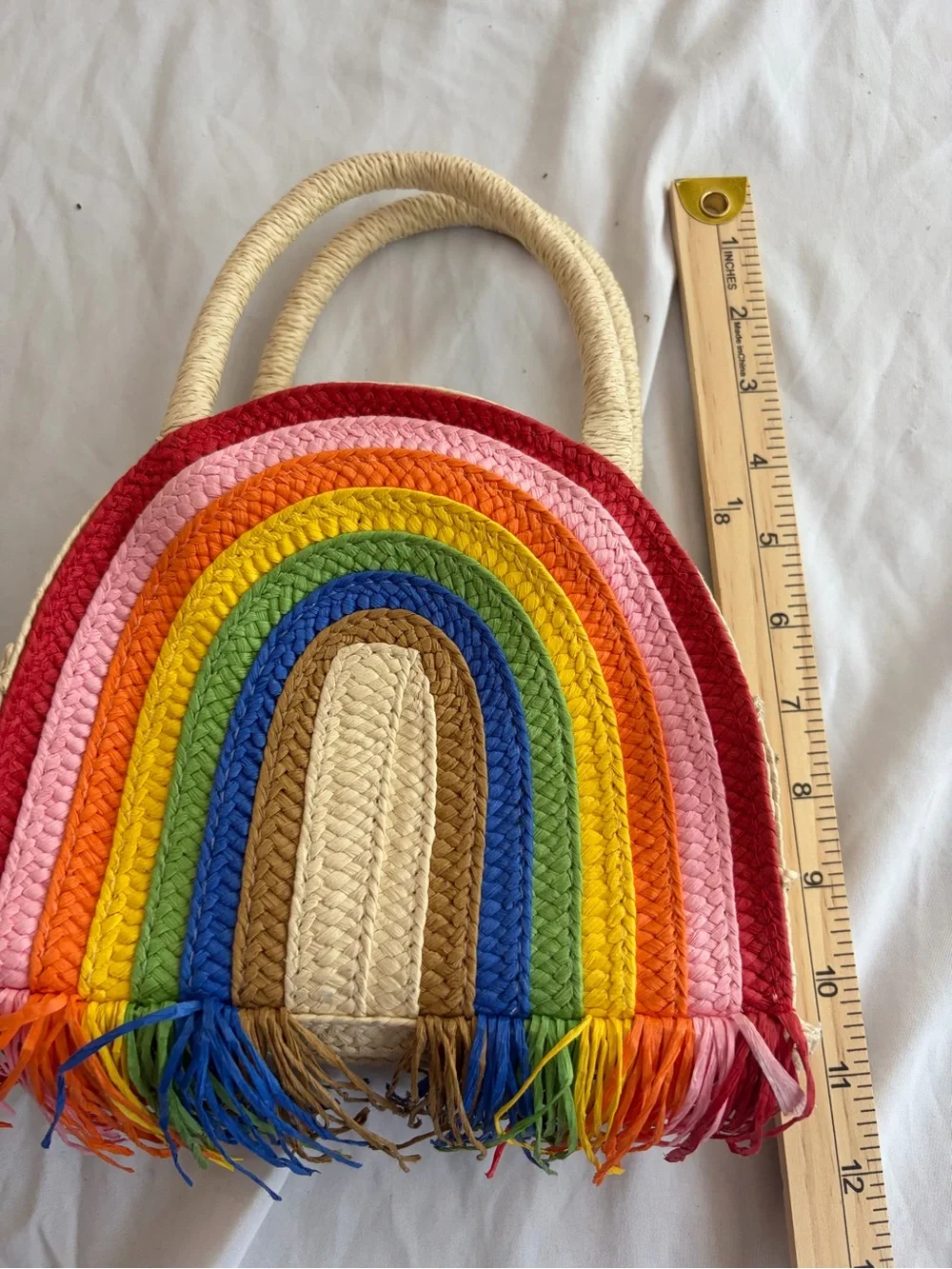 Straw Rainbow Crossbody Bag – 7